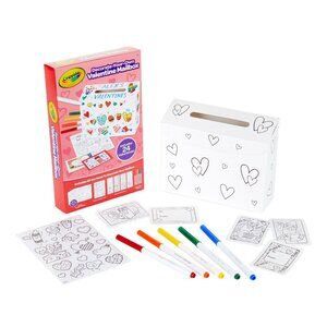 Crayola Decorate-Your-Own Valentine Mailbox Kit With 24 Valentines